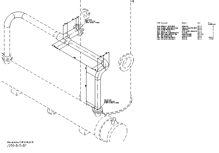 isometric pipe drawing stem up fo